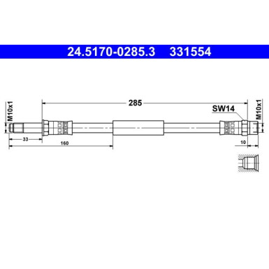 Bremsschlauch 24.5170-0285.3 Bremsschlauch 24.5170-0285.3