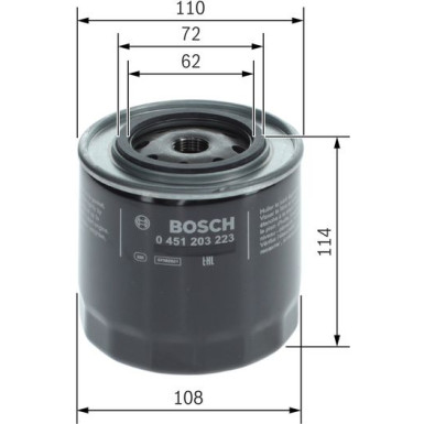 BOSCH 0 451 203 223 Ölfilter