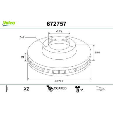 Bremsscheibe 672757 Bremsscheibe 672757