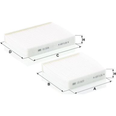 MANN-FILTER CU 21 000-2 Innenraumfilter, Partikelfilter MANN-FILTER CU 21 000-2 Innenraumfilter, Partikelfilter