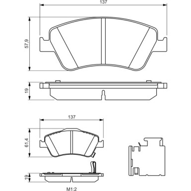 BOSCH Bremsbelagsatz, Scheibenbremse 0 986 494 638 BOSCH Bremsbelagsatz, Scheibenbremse 0 986 494 638