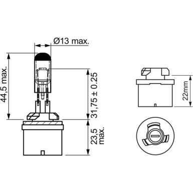 Glühlampe, Nebelscheinwerfer 1 987 302 024 Glühlampe, Nebelscheinwerfer 1 987 302 024
