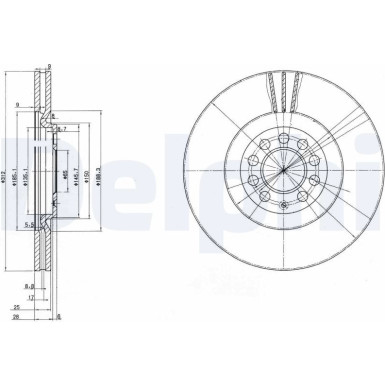Delphi Bremsscheibe BG3528 Delphi Bremsscheibe BG3528