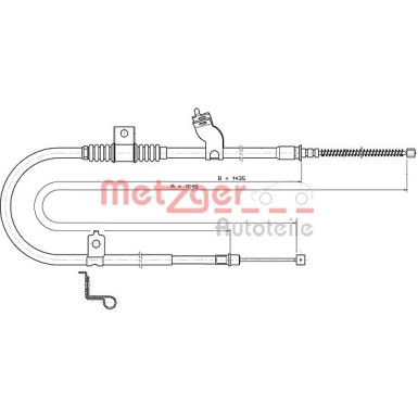 Metzger Seilzug, Feststellbremse 17.2290