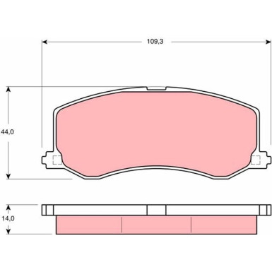 TRW Bremsbelagsatz, Scheibenbremse GDB3237
