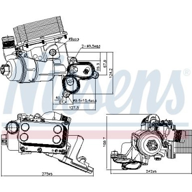 Nissens Ölkühler, Motoröl FIRST FIT 90924