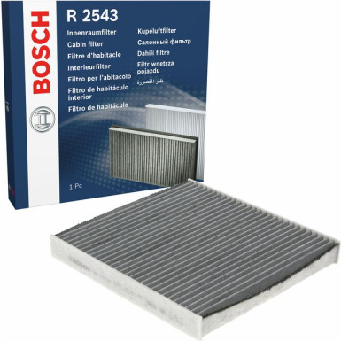 BOSCH 1 987 432 543 Innenraumfilter Aktivkohlefilter, 252x235x32 mm