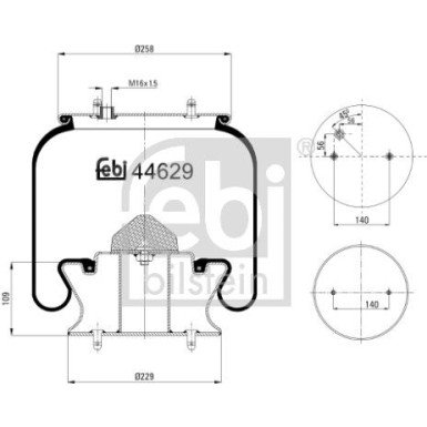 FEBI BILSTEIN 44629 Federbalg, Luftfederung