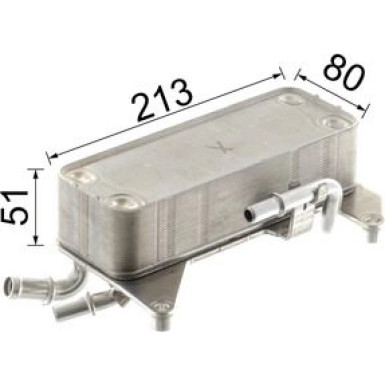 Mahle Ölkühler, Automatikgetriebe BEHR Premium Line CLC 286 000P