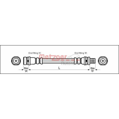 Metzger Bremsschlauch 4112506
