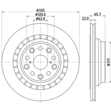 Hella Bremsscheibe PRO 8DD 355 116-941