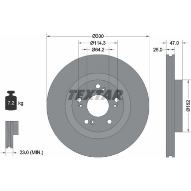 Textar Bremsscheibe PRO 92186503 Textar Bremsscheibe PRO 92186503