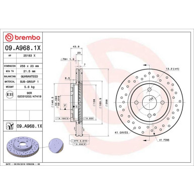 Bremsscheibe 09.A968.1X Bremsscheibe 09.A968.1X