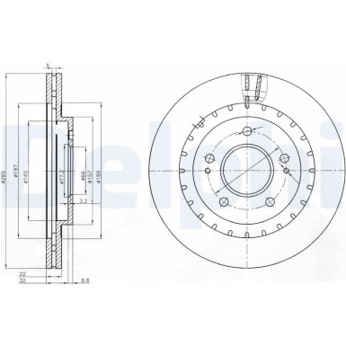 Delphi Bremsscheibe BG3814 Delphi Bremsscheibe BG3814