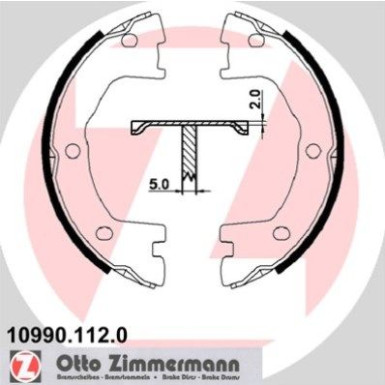 Zimmermann Bremsbackensatz, Feststellbremse 10990.112.0 Zimmermann Bremsbackensatz, Feststellbremse 10990.112.0