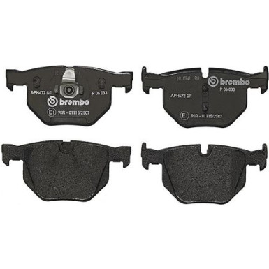 Brembo Bremsbelagsatz, Scheibenbremse PRIME LINE P 06 033 Brembo Bremsbelagsatz, Scheibenbremse PRIME LINE P 06 033