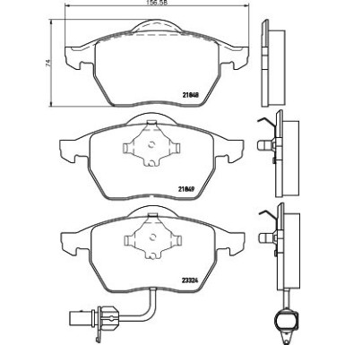 Hella Bremsbelagsatz, Scheibenbremse 8DB 355 008-911 Hella Bremsbelagsatz, Scheibenbremse 8DB 355 008-911