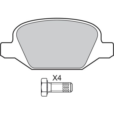 Valeo Bremsbelagsatz, Scheibenbremse 598407 Valeo Bremsbelagsatz, Scheibenbremse 598407