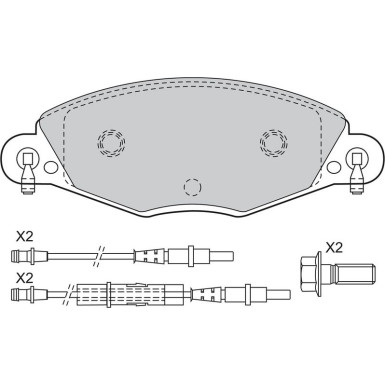 Valeo Bremsbelagsatz, Scheibenbremse 598416 Valeo Bremsbelagsatz, Scheibenbremse 598416