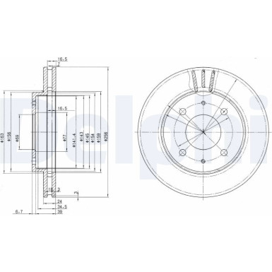 Delphi Bremsscheibe BG3202 Delphi Bremsscheibe BG3202
