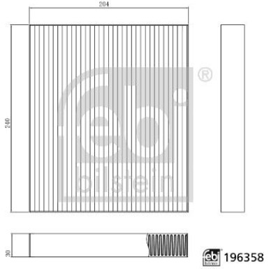 febi bilstein Filter, Innenraumluft 196358