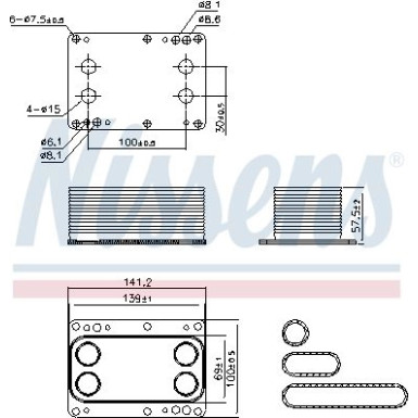 Nissens Ölkühler, Motoröl FIRST FIT 90921