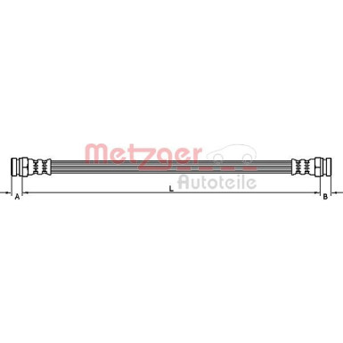 Metzger 2 x METZGER Bremsschlauch 4110318