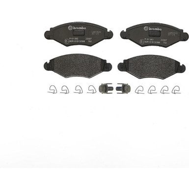 Brembo Bremsbelagsatz, Scheibenbremse PRIME LINE P 61 063 Brembo Bremsbelagsatz, Scheibenbremse PRIME LINE P 61 063
