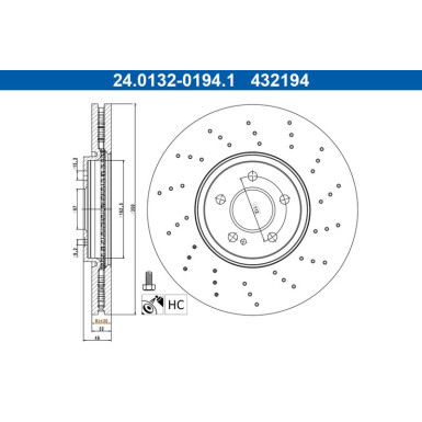 Bremsscheibe 24.0132-0194.1 Bremsscheibe 24.0132-0194.1