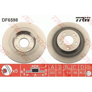 Bremsscheibe DF6598 Bremsscheibe DF6598