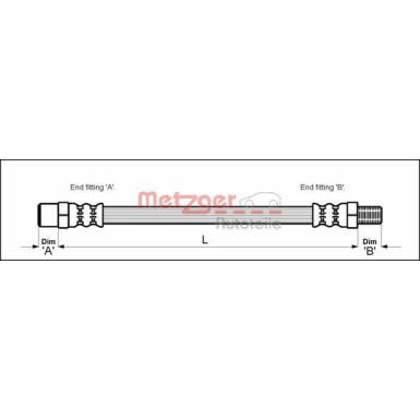 Metzger Bremsschlauch 4110576