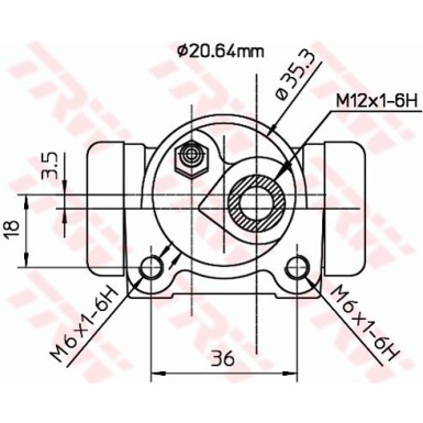 TRW Radbremszylinder BWF171 TRW Radbremszylinder BWF171