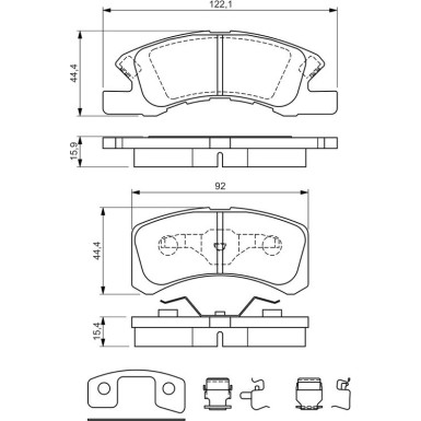BOSCH Bremsbelagsatz, Scheibenbremse 0 986 494 610 BOSCH Bremsbelagsatz, Scheibenbremse 0 986 494 610