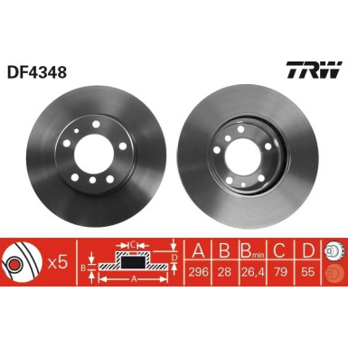 TRW Bremsscheibe DF4348