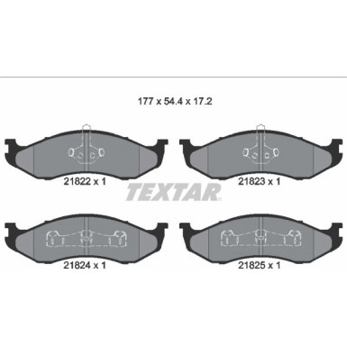 Textar Bremsbelagsatz, Scheibenbremse 2182202 Textar Bremsbelagsatz, Scheibenbremse 2182202