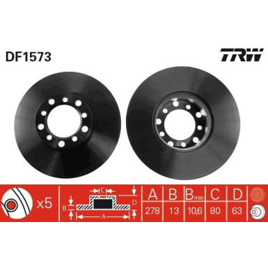 Bremsscheibe DF1573 Bremsscheibe DF1573