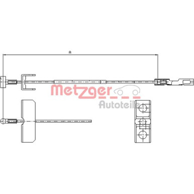 Metzger Seilzug, Feststellbremse 11.6802 Metzger Seilzug, Feststellbremse 11.6802