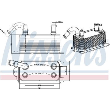 Nissens Ölkühler, Automatikgetriebe 90661