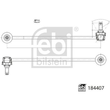 FEBI BILSTEIN 184407 Koppelstange FEBI BILSTEIN 184407 Koppelstange