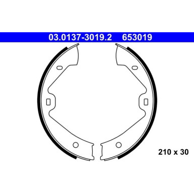 ATE Bremsbackensatz, Feststellbremse 03.0137-3019.2