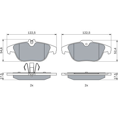 BOSCH Bremsbelagsatz, Scheibenbremse 0 986 494 162 BOSCH Bremsbelagsatz, Scheibenbremse 0 986 494 162