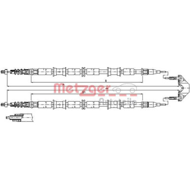 Metzger Seilzug, Feststellbremse 11.5864