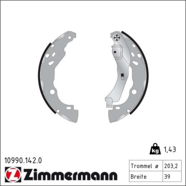 Bremsbackensatz 10990.142.0 Bremsbackensatz 10990.142.0