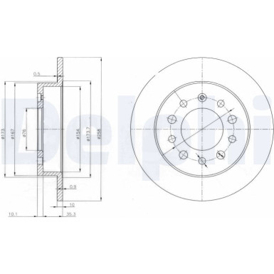 Delphi Bremsscheibe BG3862 Delphi Bremsscheibe BG3862