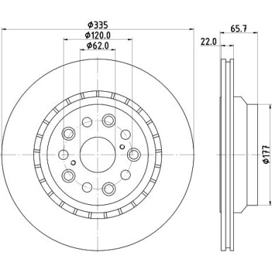 Hella Bremsscheibe PRO 8DD 355 116-931