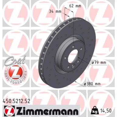 Zimmermann Bremsscheibe SPORT Z 450.5212.52