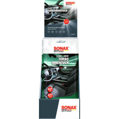 SONAX Reinigungstücher Clean&Drive TurboInnenTuch Clean+Drive TurboInnenTuch 40x50 Thekendisplay 04130000