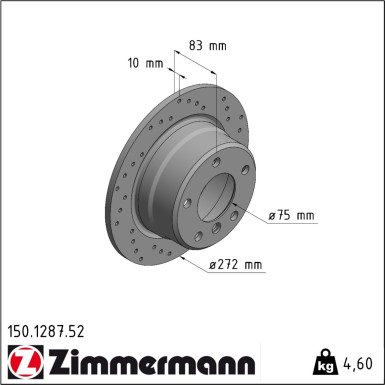 Bremsscheibe 150.1287.52 Bremsscheibe 150.1287.52