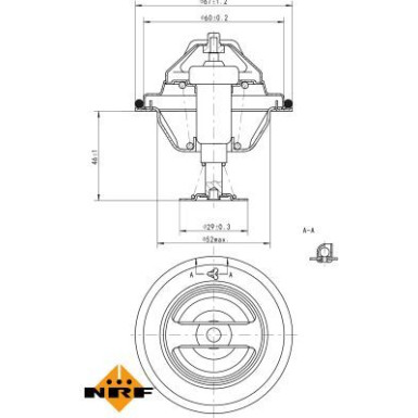 NRF Thermostat, Kühlmittel EASY FIT 725077