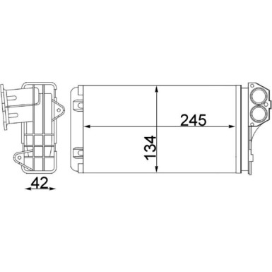 Mahle Wärmetauscher, Innenraumheizung BEHR AH 88 000S Mahle Wärmetauscher, Innenraumheizung BEHR AH 88 000S